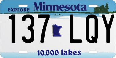 MN license plate 137LQY