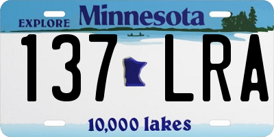 MN license plate 137LRA