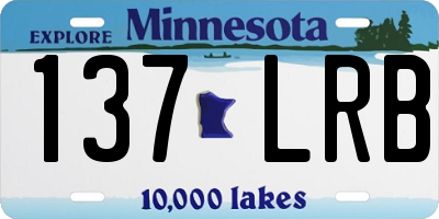 MN license plate 137LRB
