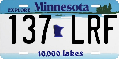 MN license plate 137LRF