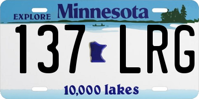 MN license plate 137LRG