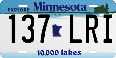 MN license plate 137LRI