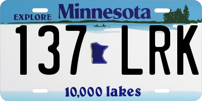 MN license plate 137LRK