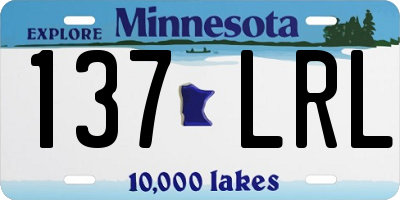 MN license plate 137LRL