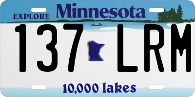MN license plate 137LRM