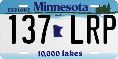 MN license plate 137LRP