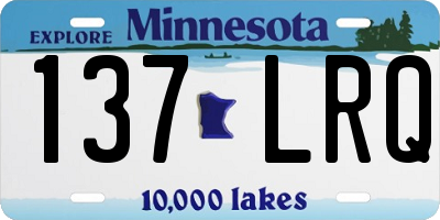 MN license plate 137LRQ