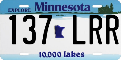 MN license plate 137LRR