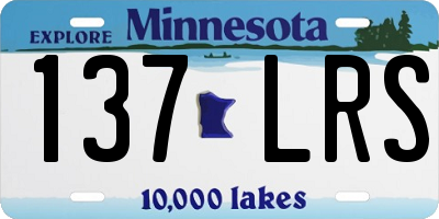 MN license plate 137LRS