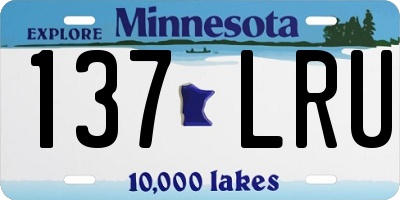 MN license plate 137LRU