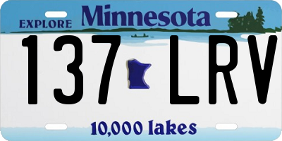 MN license plate 137LRV