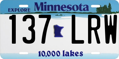 MN license plate 137LRW