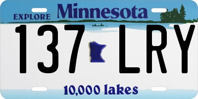 MN license plate 137LRY