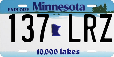 MN license plate 137LRZ