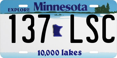 MN license plate 137LSC