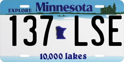 MN license plate 137LSE