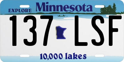 MN license plate 137LSF