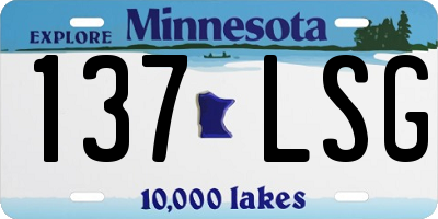 MN license plate 137LSG