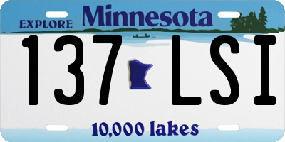 MN license plate 137LSI