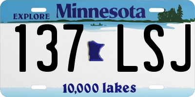 MN license plate 137LSJ