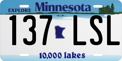 MN license plate 137LSL