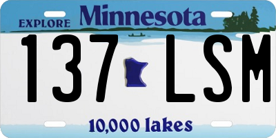MN license plate 137LSM