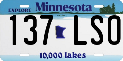 MN license plate 137LSO