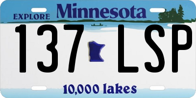 MN license plate 137LSP