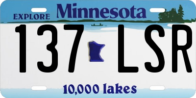 MN license plate 137LSR
