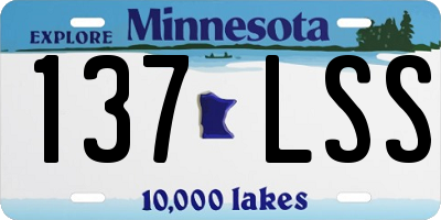MN license plate 137LSS