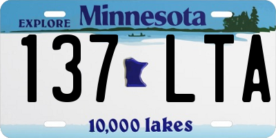 MN license plate 137LTA