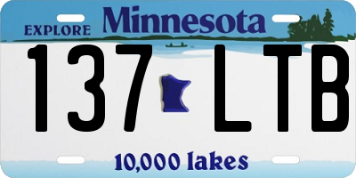 MN license plate 137LTB