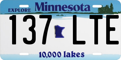 MN license plate 137LTE
