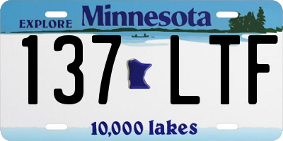 MN license plate 137LTF