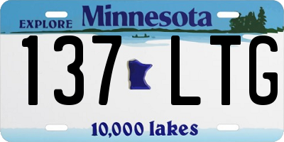 MN license plate 137LTG