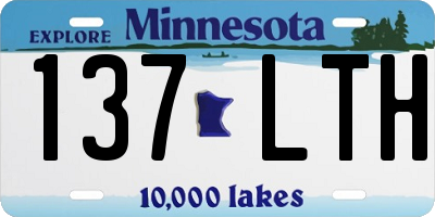 MN license plate 137LTH