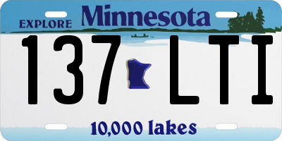 MN license plate 137LTI