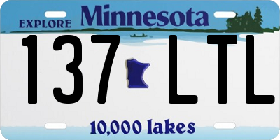 MN license plate 137LTL