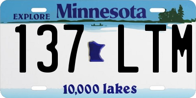 MN license plate 137LTM