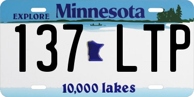 MN license plate 137LTP