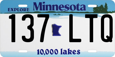 MN license plate 137LTQ