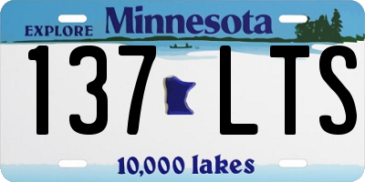 MN license plate 137LTS