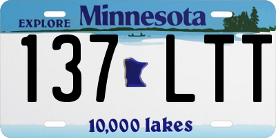 MN license plate 137LTT