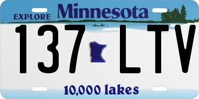 MN license plate 137LTV