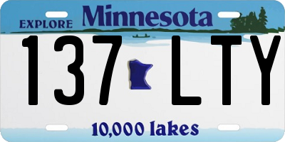 MN license plate 137LTY