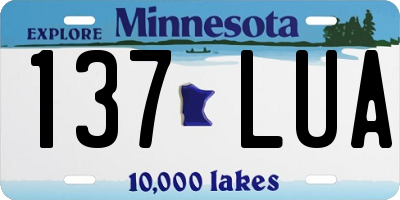 MN license plate 137LUA
