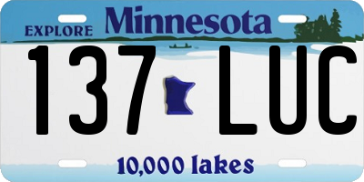 MN license plate 137LUC