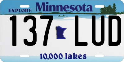 MN license plate 137LUD