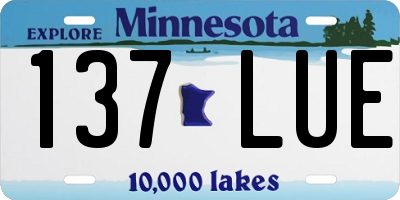 MN license plate 137LUE