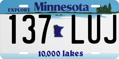 MN license plate 137LUJ